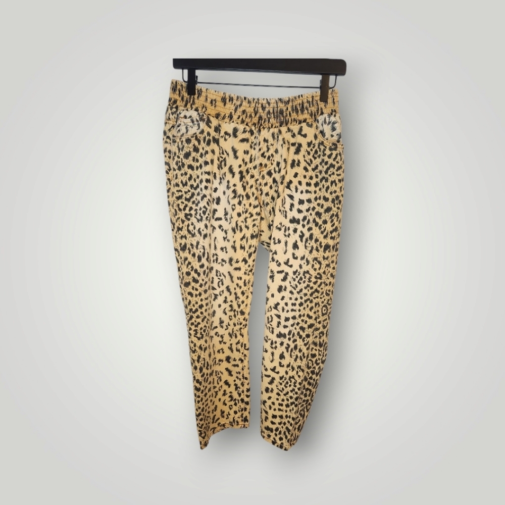Turquoise Haven Leopard Print straight let Pants Size Small Style cv8810ch - Picture 6 of 7